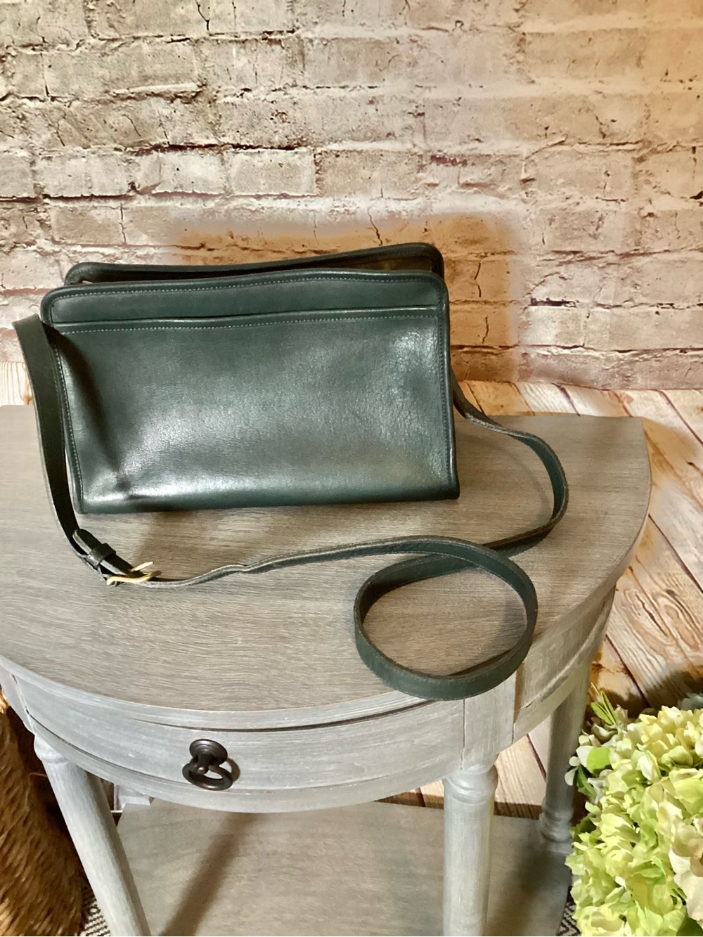 Coach Vintage bottle green Carnival zip crossbody pur… - Gem